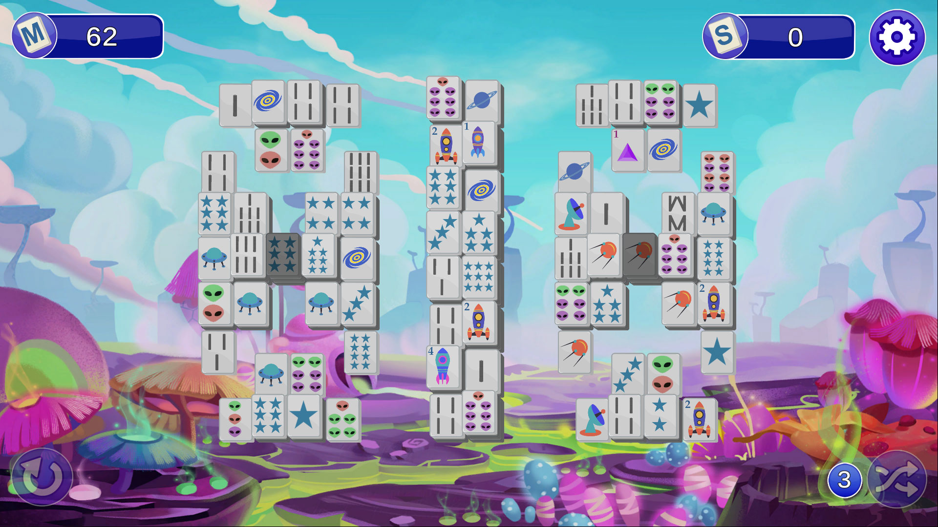 Cosmo Mahjong screenshot 2