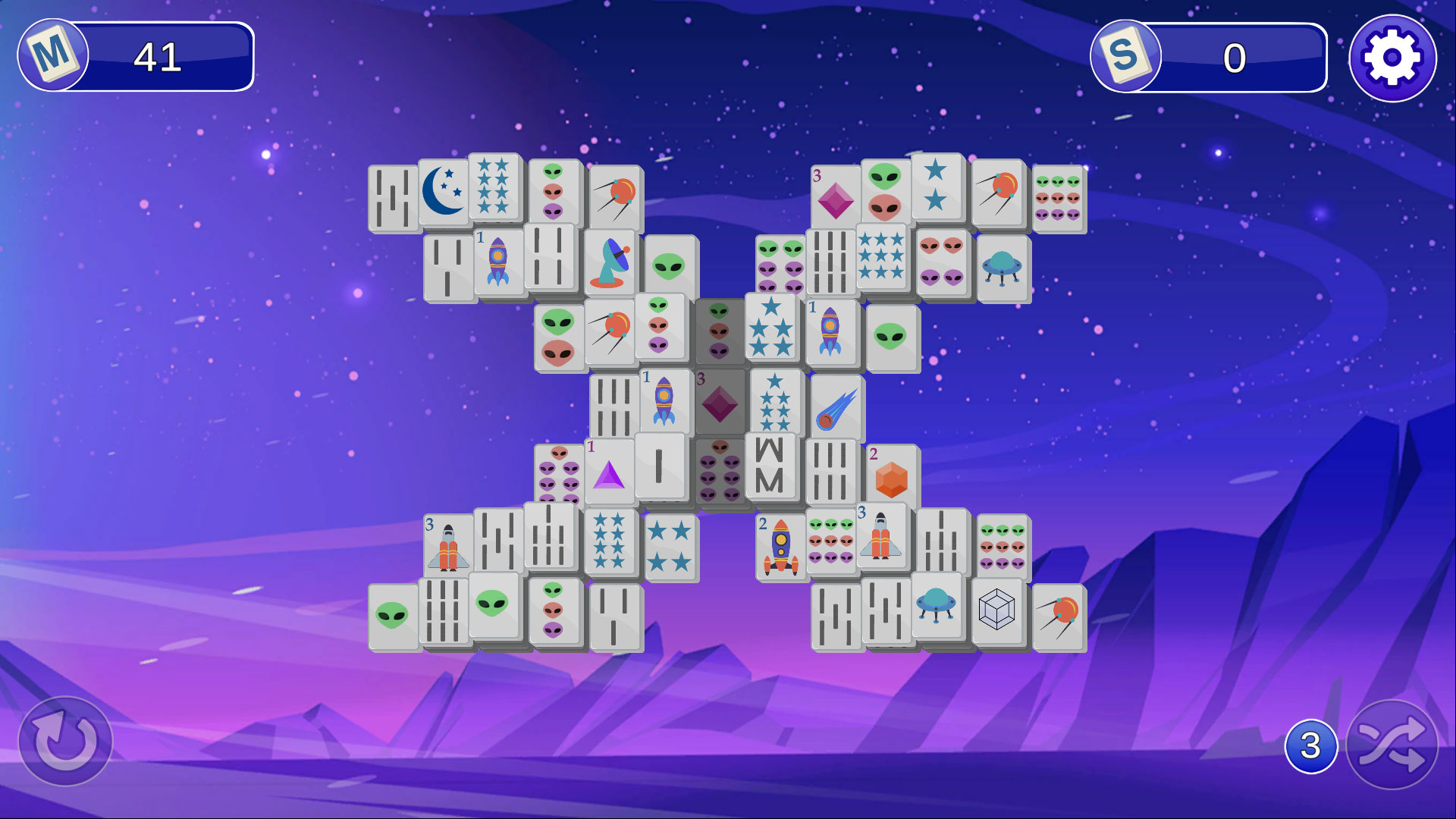 Cosmo Mahjong screenshot 1