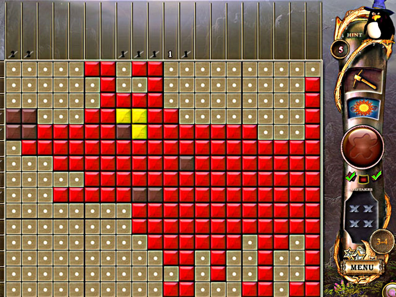 Fantasy Mosaics 11: Fleeing from Dinosaurs screenshot 2