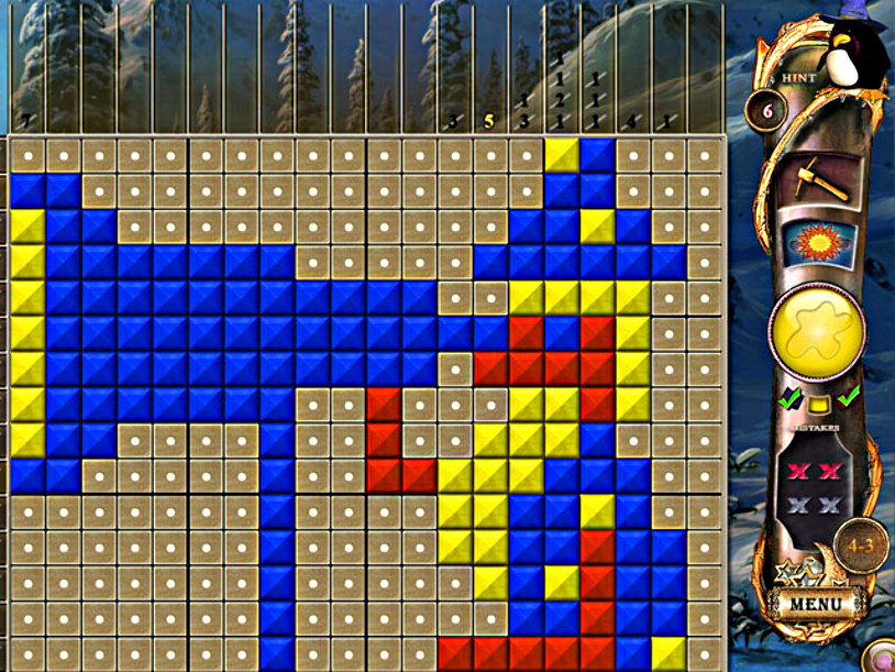 Fantasy Mosaics 11: Fleeing from Dinosaurs screenshot 3