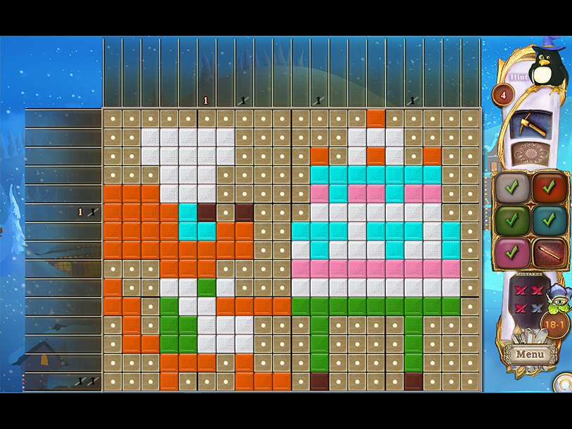 Fantasy Mosaics 32: Santa's Hut screenshot 1