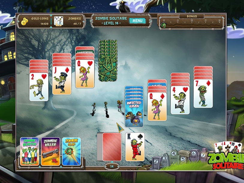 Fish vs Zombies Solitaire Double Pack screenshot 1