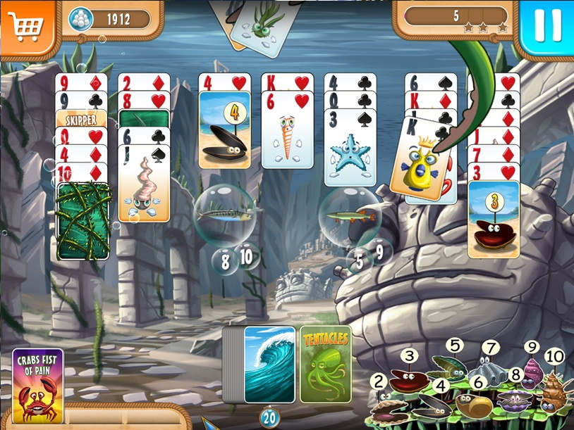 Fish vs Zombies Solitaire Double Pack screenshot 2