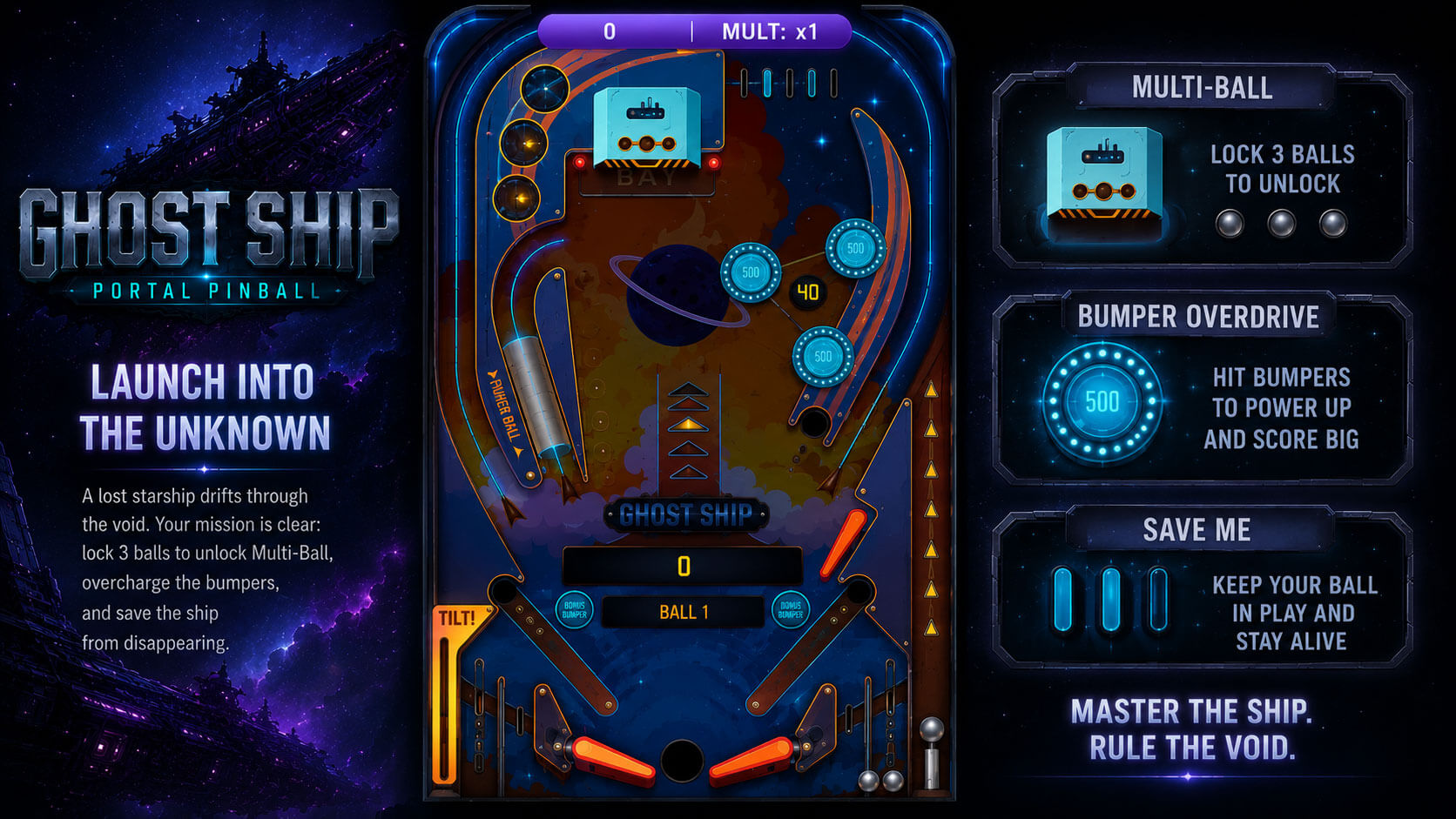 Ghost Ship: Portal Pinball screenshot 1