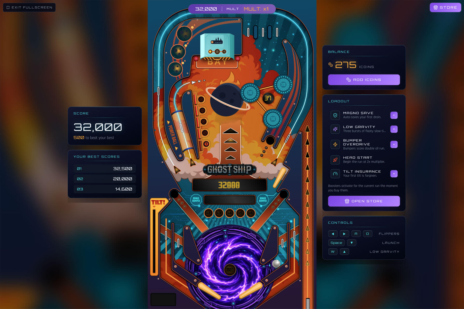 Ghost Ship: Portal Pinball screenshot 3