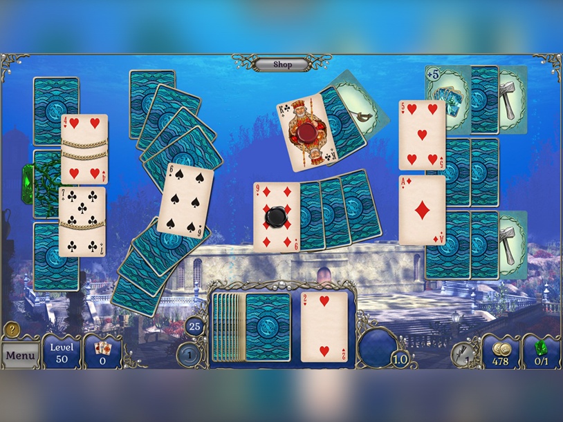 Jewel Match Atlantis Solitaire 2 screenshot 1