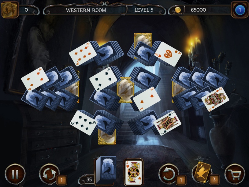 Mystery Solitaire - The Black Raven screenshot 2
