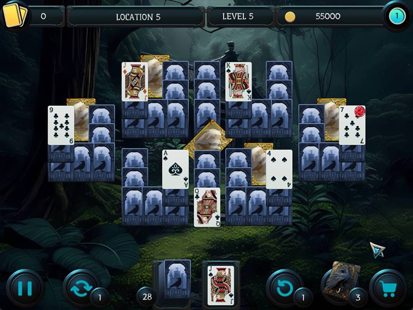 Mystery Solitaire The Black Raven 4 screenshot 1