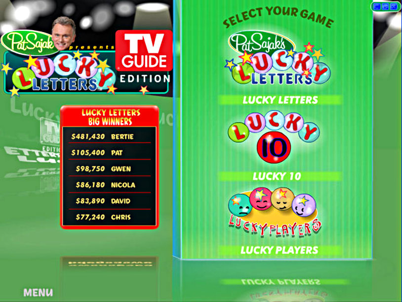 Pat Sajak's Lucky Letters TV Guide Edition screenshot 1