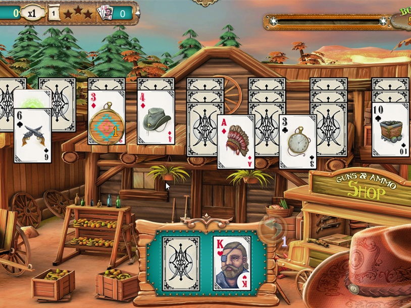Solitaire Chronicles - Wild Guns screenshot 1